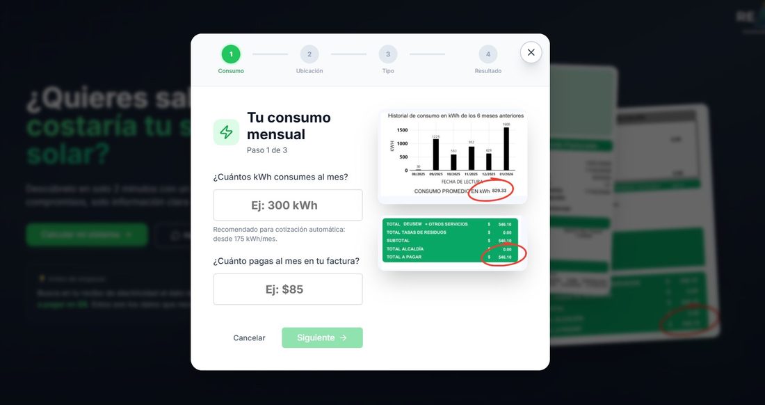RENOVA calculator — consumption step